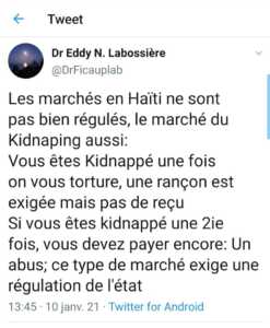 Le Dr Eddy Labossière  plaide en faveur de la peine de mort en Haïti. - Eddy Labossiere