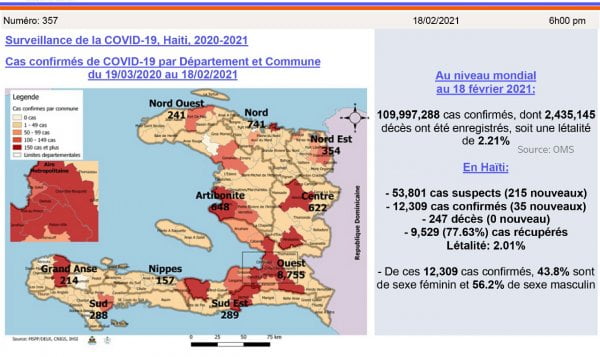 Covid-19 : Plus de 77 % de guérisons en Haïti (Officiel) - Coronavirus, Covid-19, Haïti