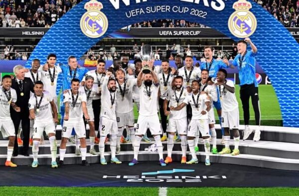 Football: Real Madrid vainqueur de la Super coupe d'Europe - Antonio Rüdiger au Real Madrid