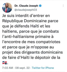 L'ancien Premier ministre Claude Joseph réagit à la sanction dominicaine - Claude Joseph