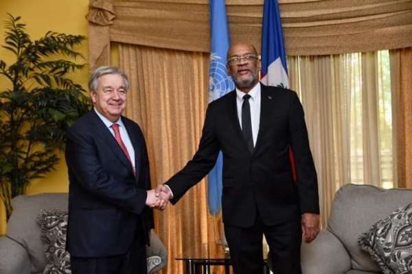 Le Secrétaire Général de L'ONU Antonio Gutteres en visite en Haïti pour consolider le pouvoir d'Ariel Henry -